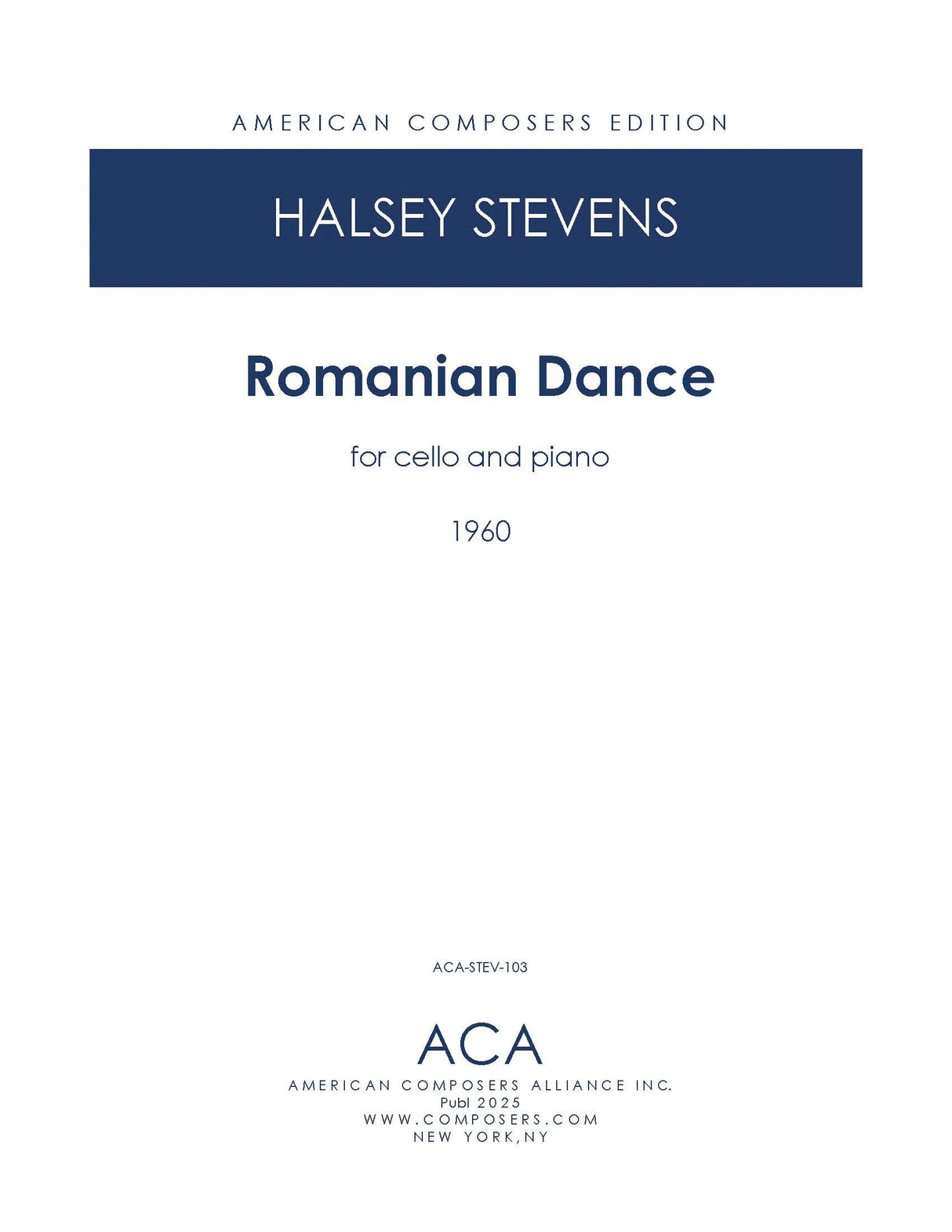 H. Stevens: Romanian Dance