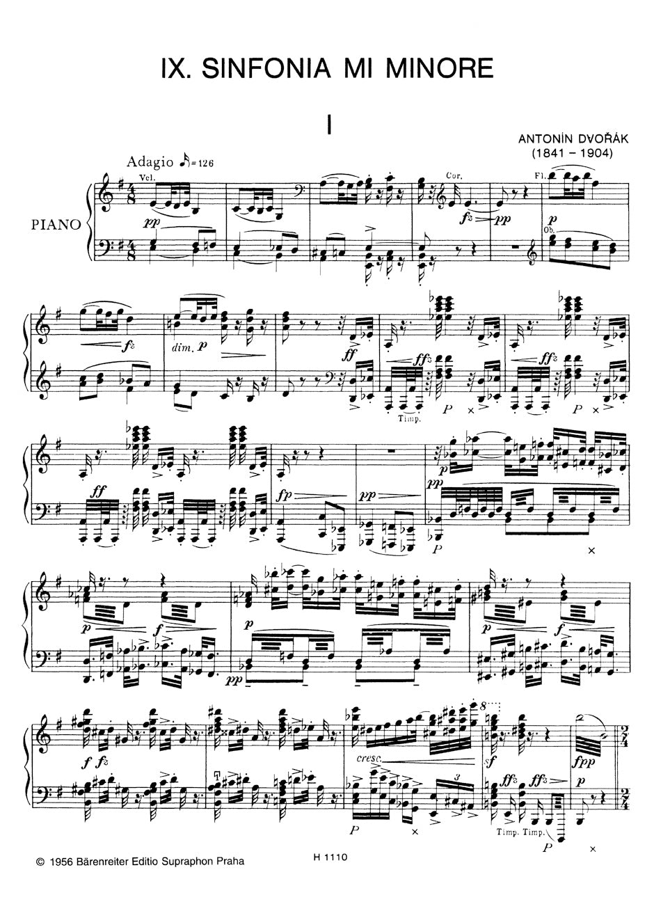 Dvořák: Symphony No. 9 in E Minor, Op. 95 (arr. for piano) – Ficks