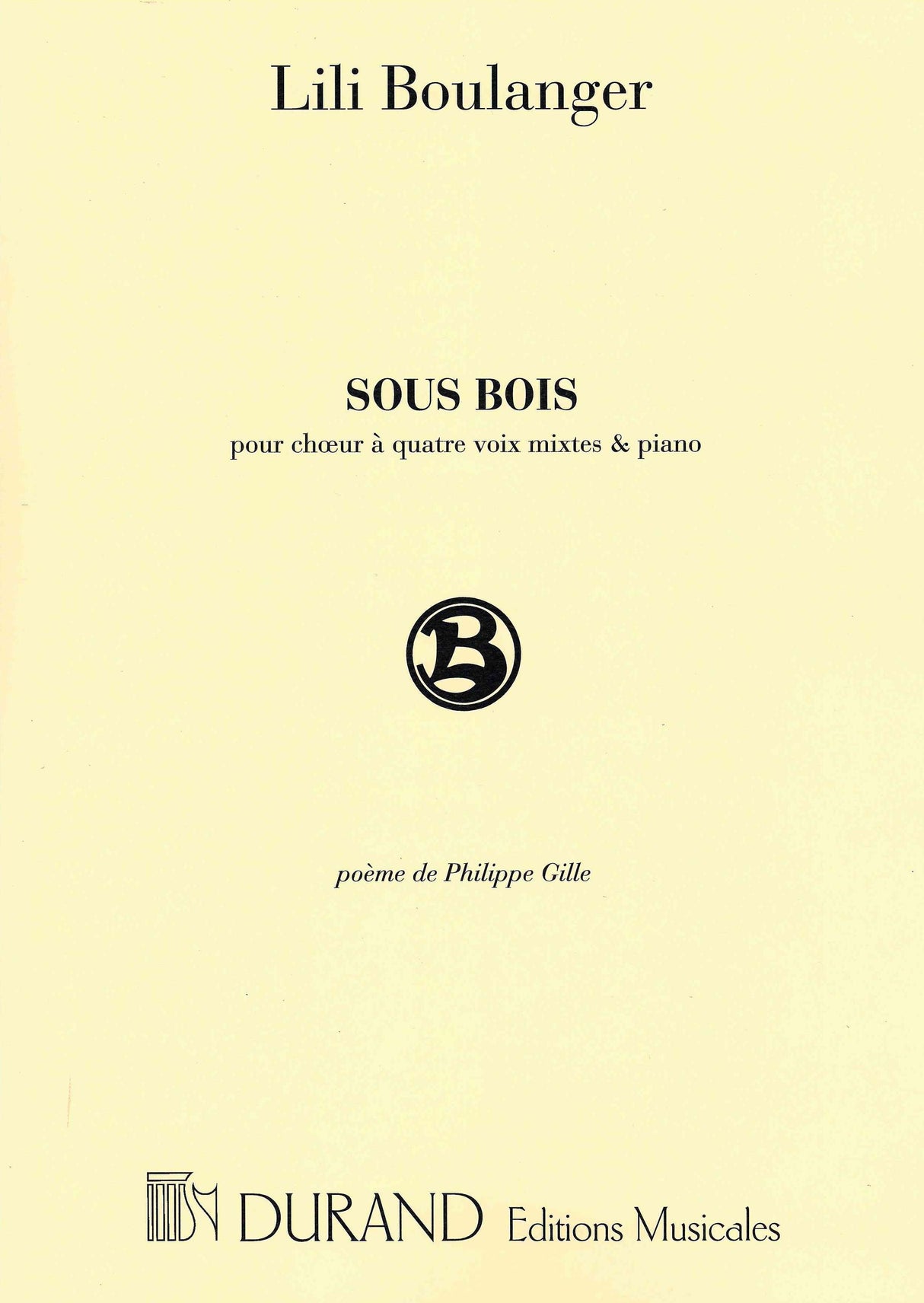 Boulanger: Sous bois