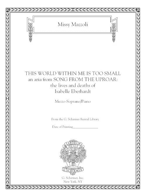 Mazzoli: This World Within Me is Too Small