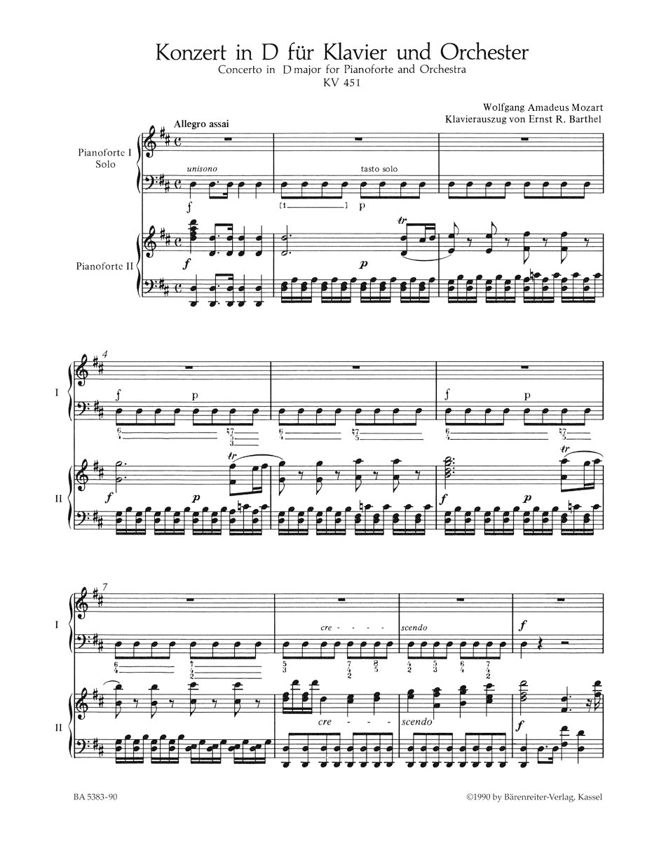 Mozart: Piano Concerto No. 16 in D Major, K. 451 – Ficks Music