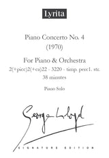 Lloyd: Piano Concerto No. 4