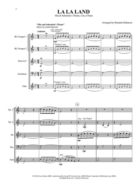 La La Land (arr. for Brass Quintet)