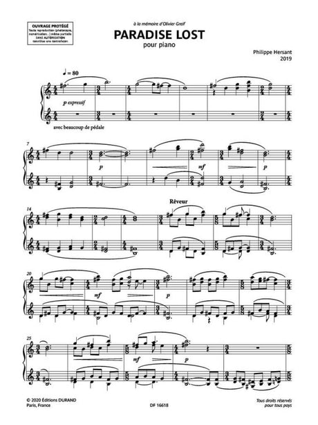 Hersant: Paradise Lost