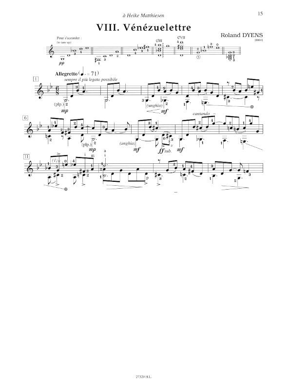 Roland Dyens 楽譜 Dyens: 20 Lettres – Ficks Music