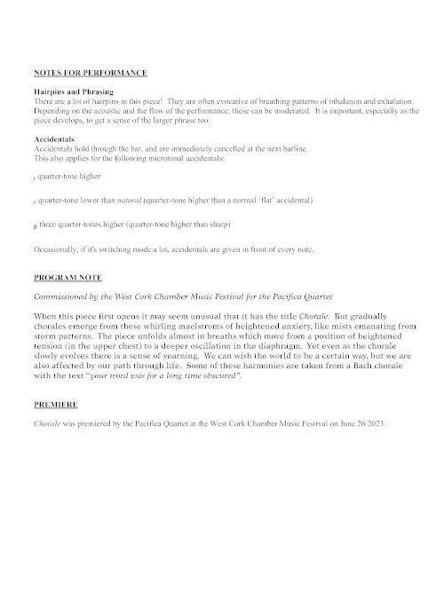 Dennehy: Chorale