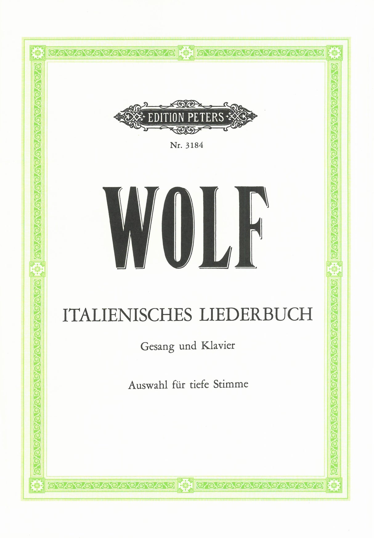 Wolf: 15 Selected Songs from Italian Songbook