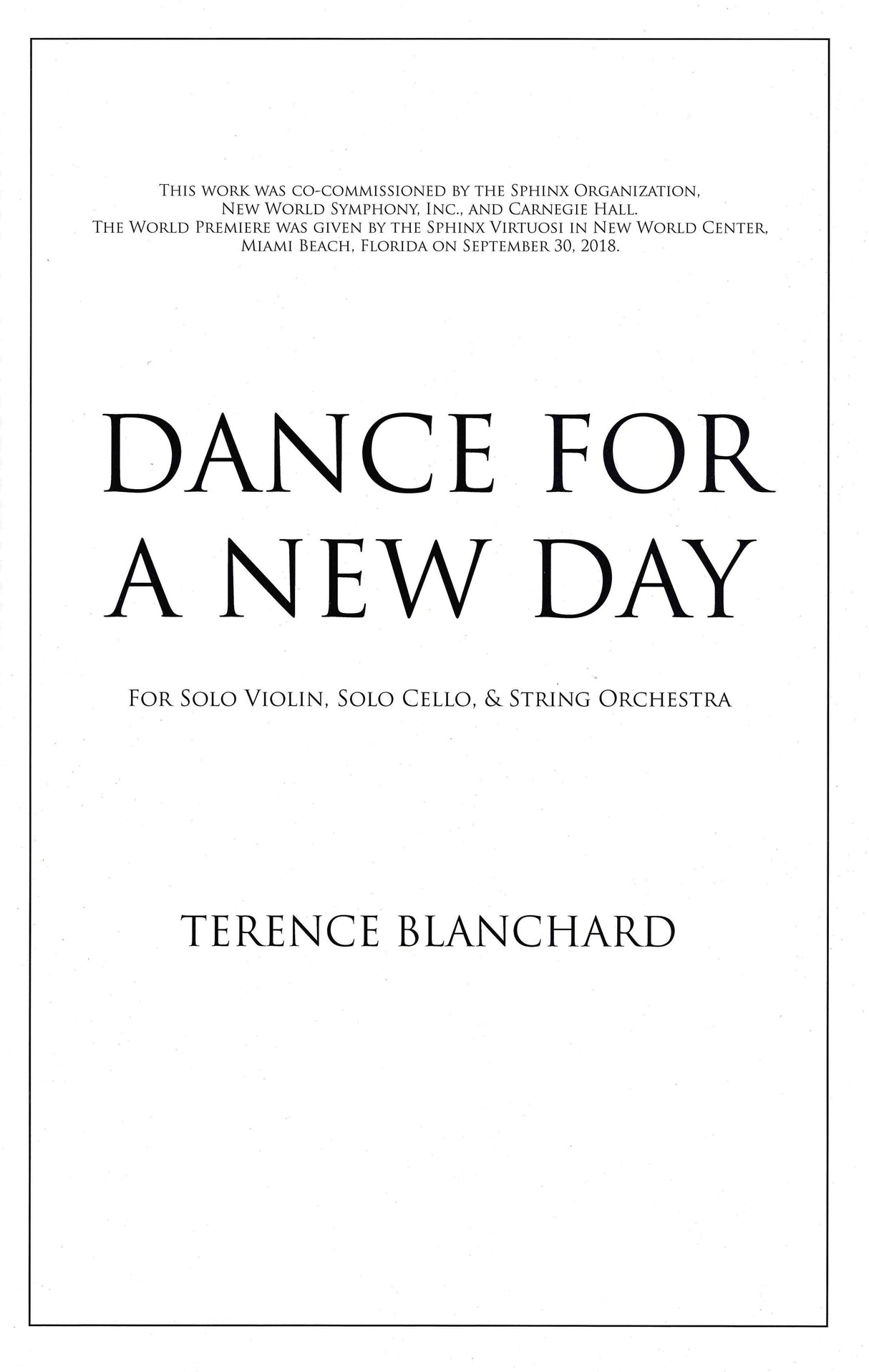 Blanchard: Dance for a New Day