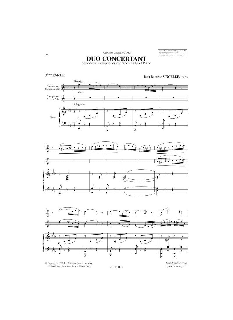 Singelée: Duo Concertant, Op. 55