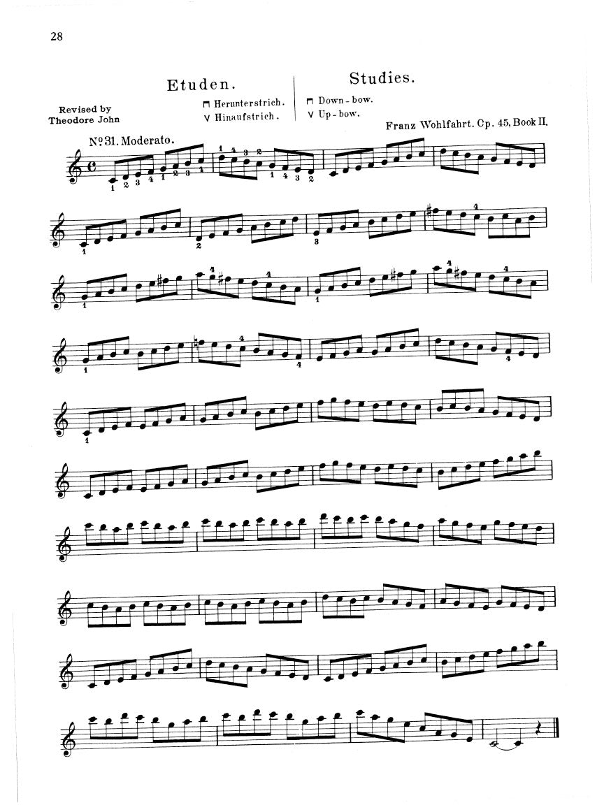 Wohlfahrt: 60 Studies, Op. 45 – Ficks Music