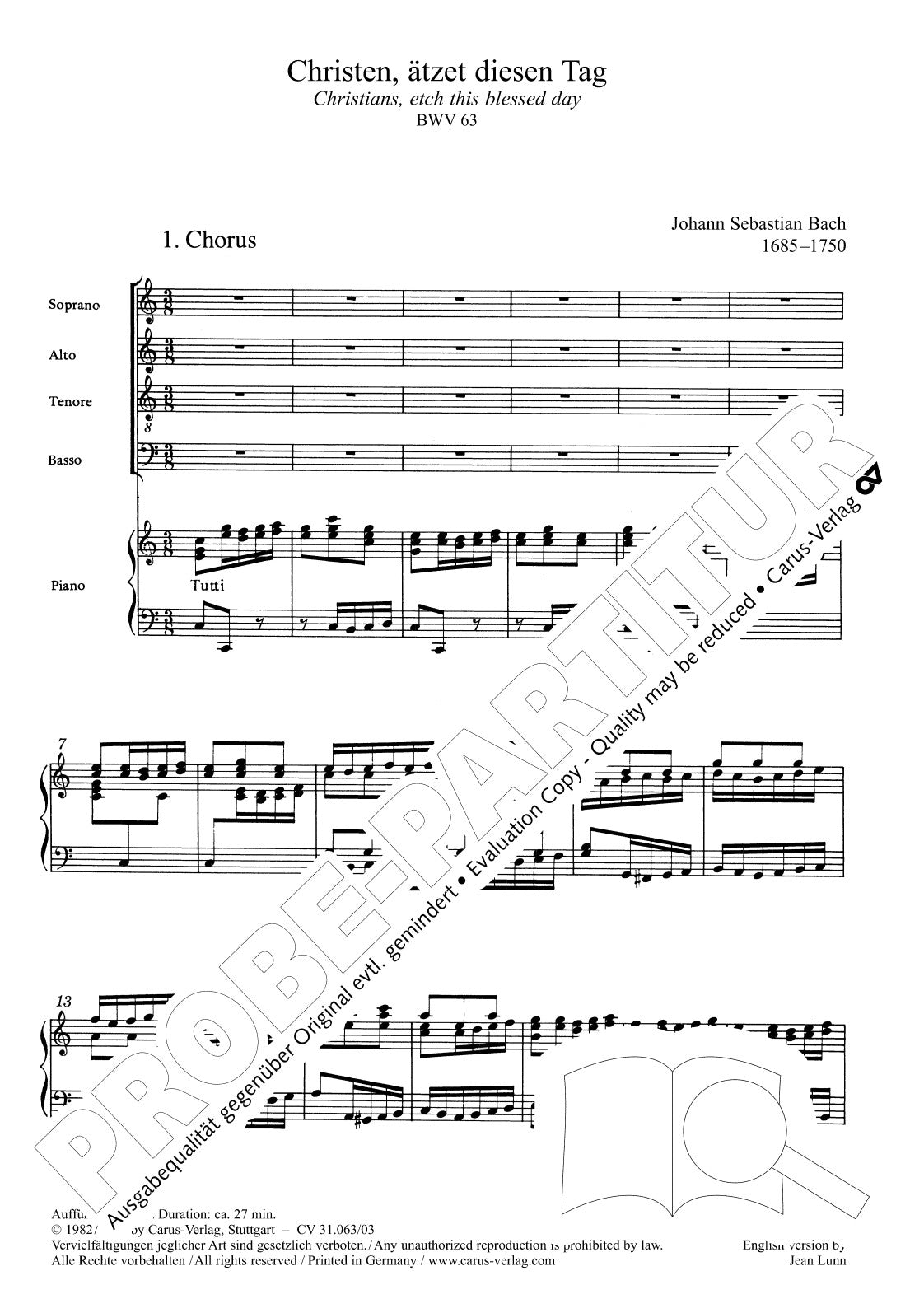 Bach: Christen, ätzet diesen Tag, BWV 63