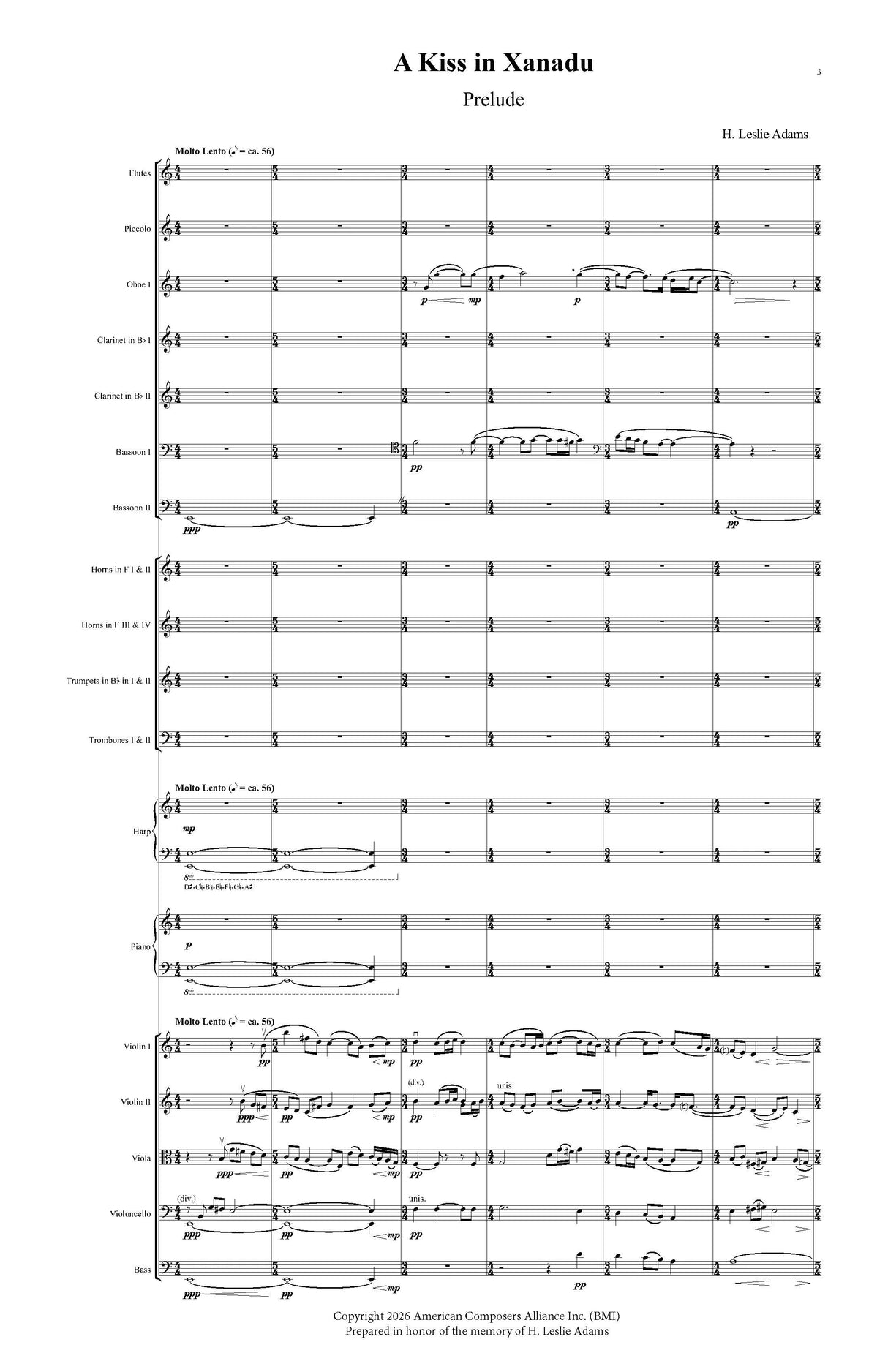 H.L. Adams: A Kiss in Xanadu