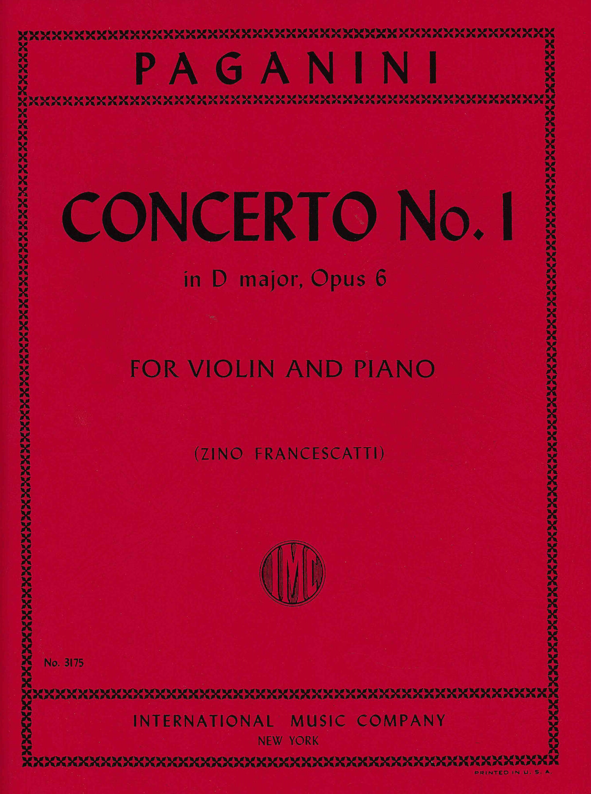 Paganini: Violin Concerto No. 1 in D Major, Op. 6
