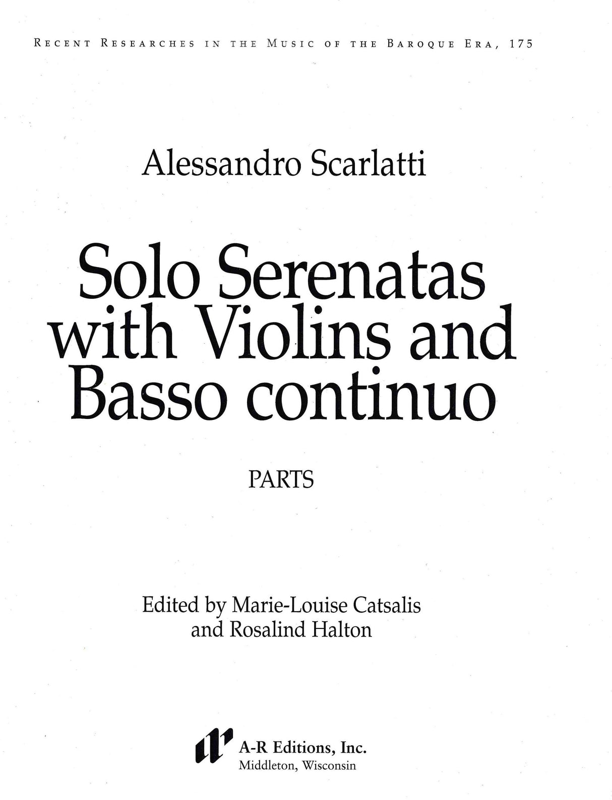 A. Scarlatti: Solo Serenatas