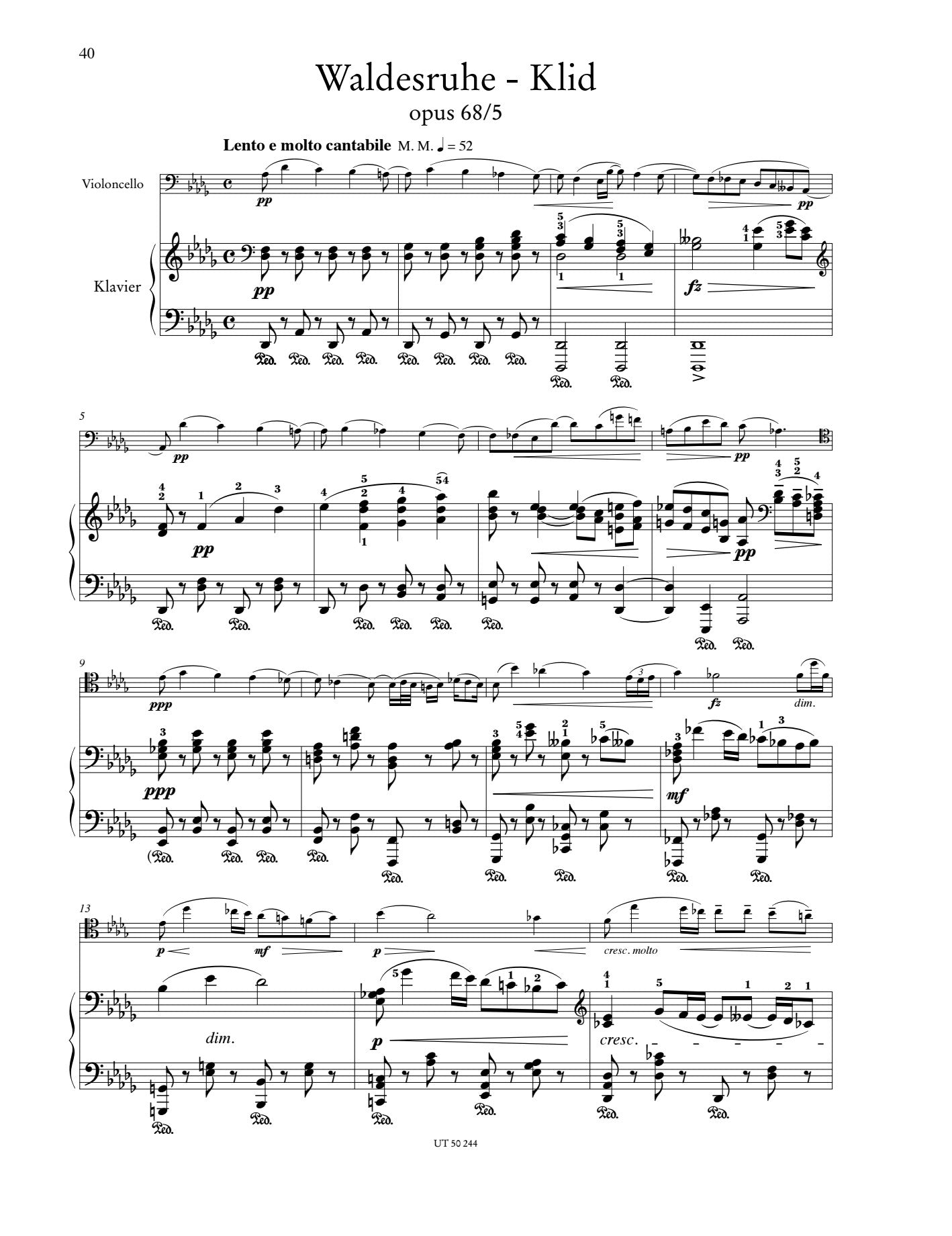 Dvořák: Works for Cello and Piano – Ficks Music