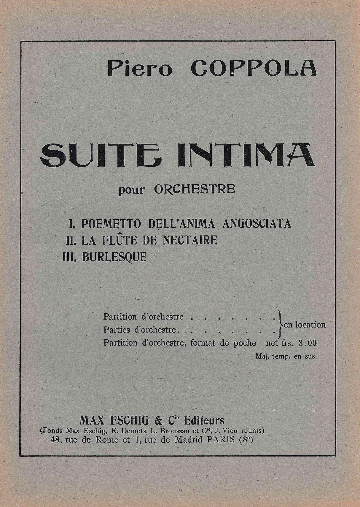 Coppola: Suite Intima