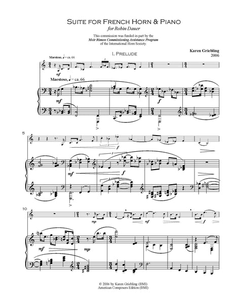 Griebling: Suite for Horn & Piano