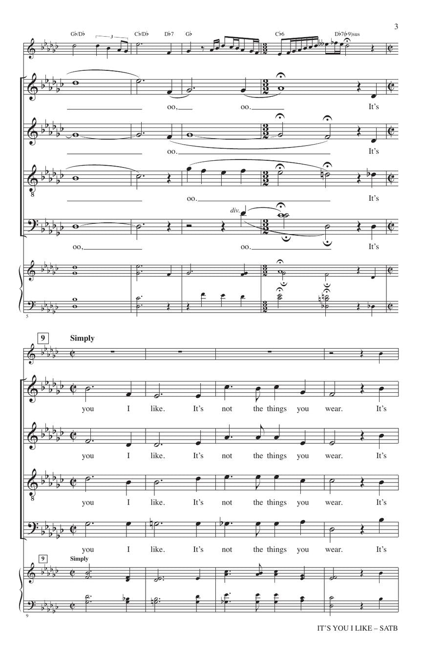 It's You I Like (arr. for SATB choir)