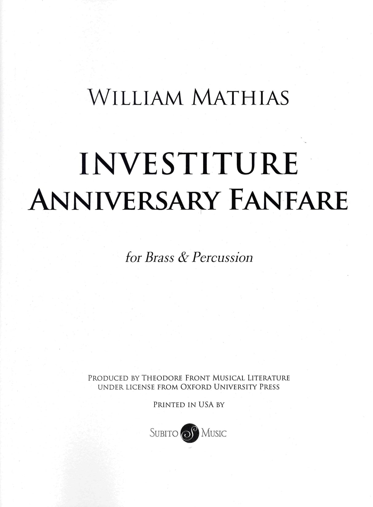 Mathias: Investiture Anniversary Fanfare
