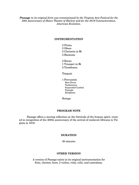 Montgomery: Passage (Version for Orchestra)