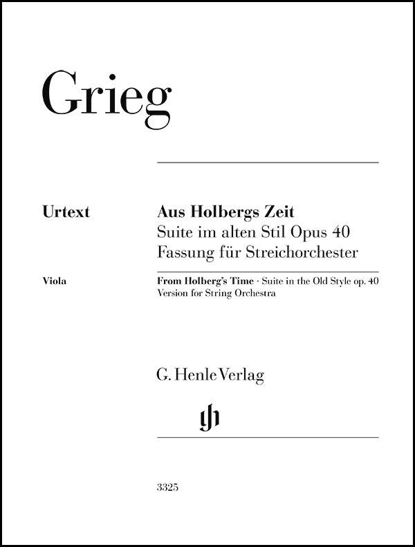 Grieg: From Holberg's Time, Op. 40 (Version for String Orchestra)