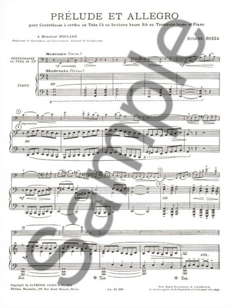 Bozza: Prélude and Allegro