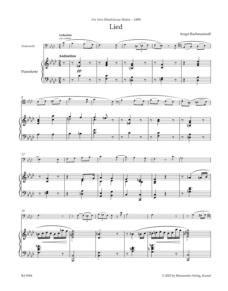 Rachmaninoff: Works for Cello and Piano