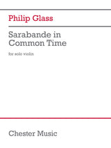Glass: Sarabande in Common Time
