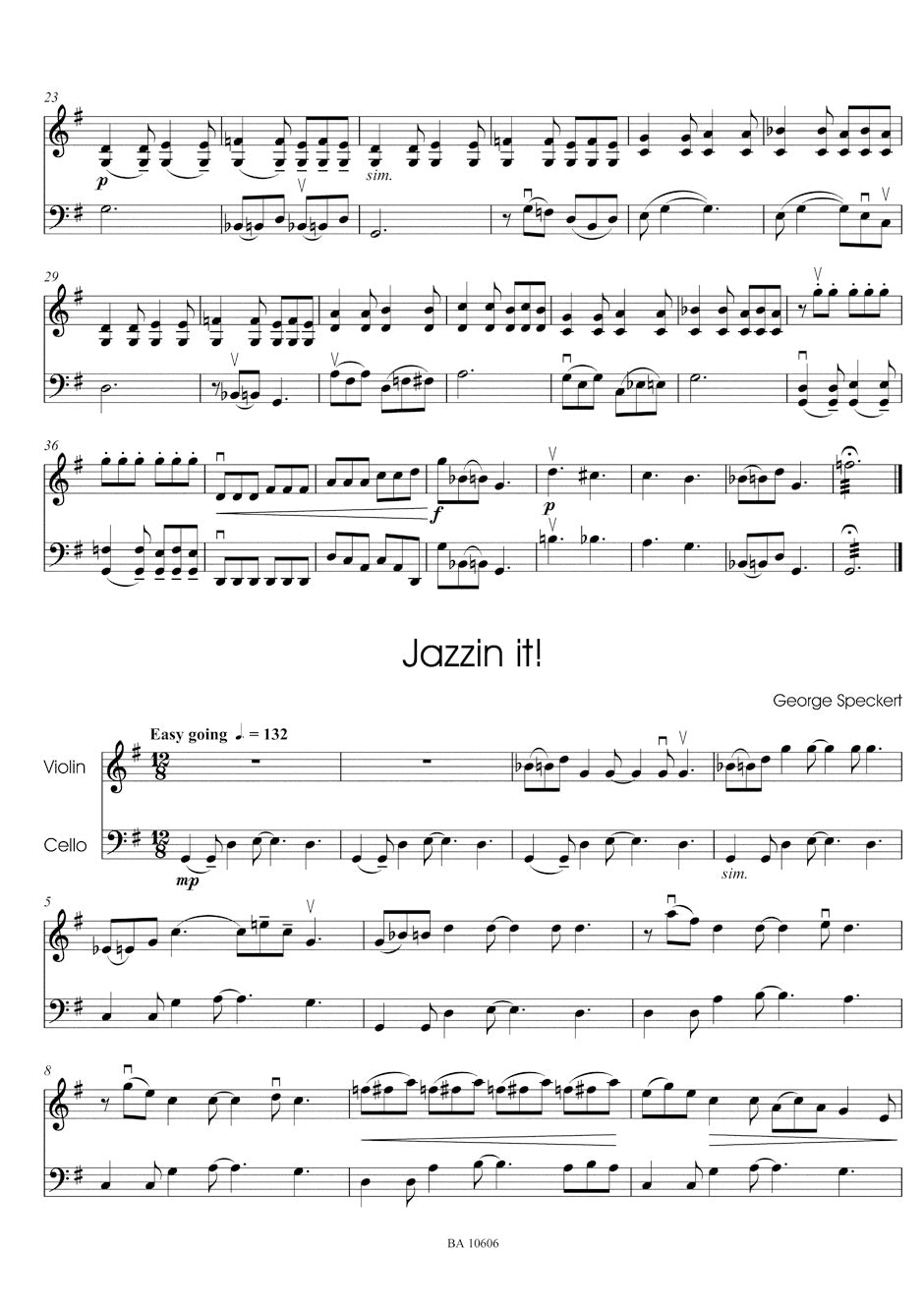 The Roots of Jazz for Violin and Cello