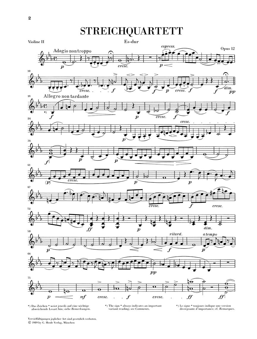 Mendelssohn: String Quartets, Op. 12 and Op. 13 – Ficks Music