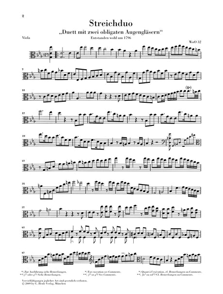 Beethoven: Duet with Two Obligato Eyeglasses, WoO 32