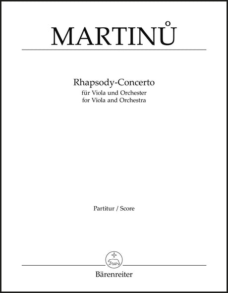 Martinů: Rhapsody-Concerto