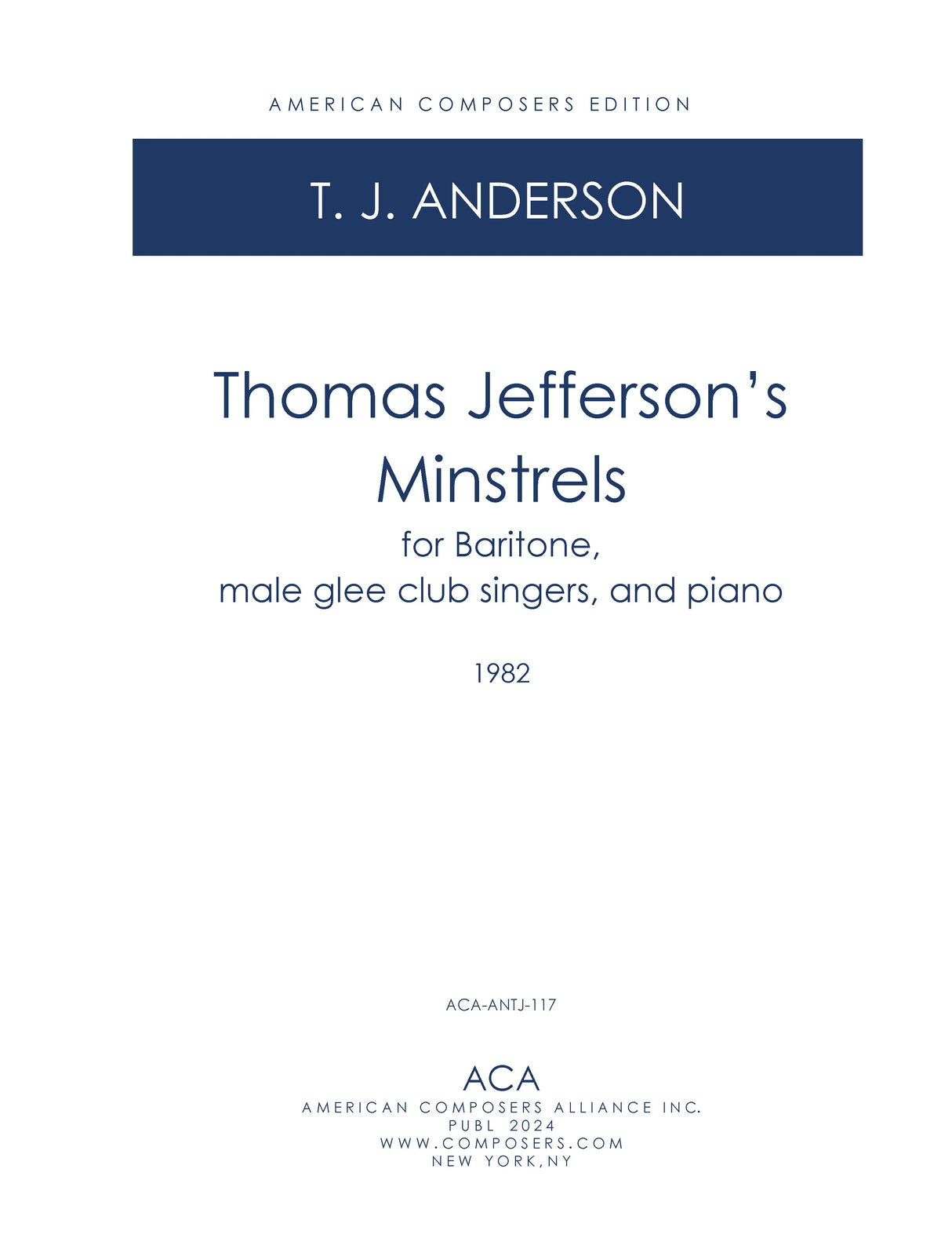Anderson: Thomas Jefferson's Minstrels