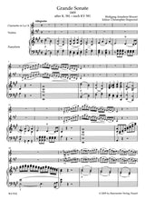 Mozart: Grande Sonata for Clarinet (or Violin) and Piano in A Major