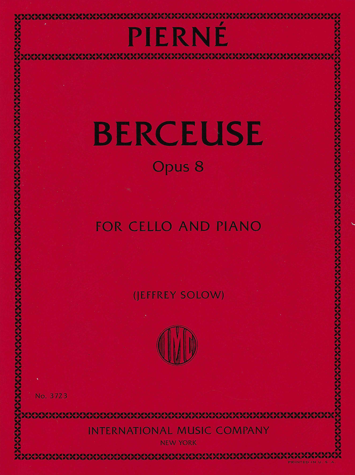 Pierné: Berceuse, Op. 8 (arr. for cello & piano)