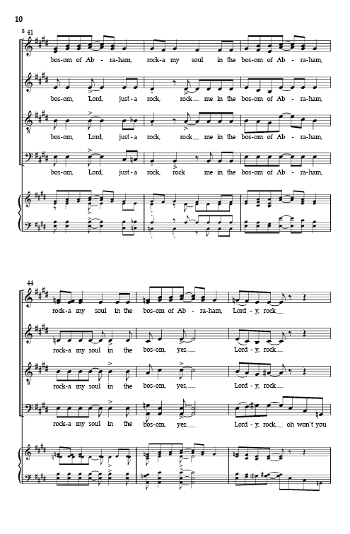 Rock-a My Soul (arr. SATB choir)
