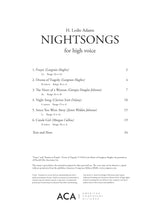 H.L. Adams: Nightsongs