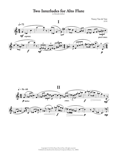 Van de Vate: Two Interludes