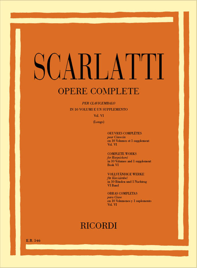 Scarlatti Sonate per clavicembalo 6巻 Sonate Per Clavicembalo - Volume 6 Clavecin : Domenico Scarlatti