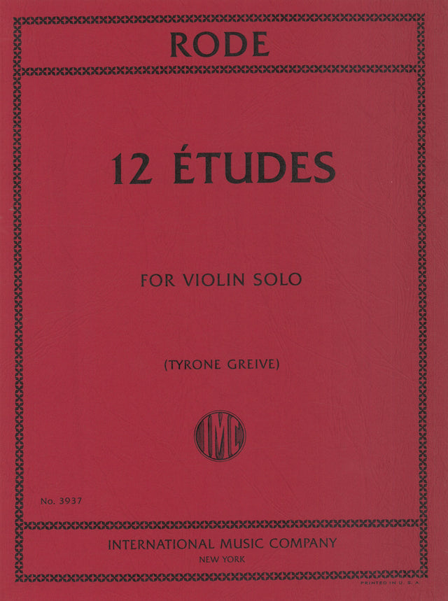 Danish Rode12 Rode: 12 Etudes – Ficks Music