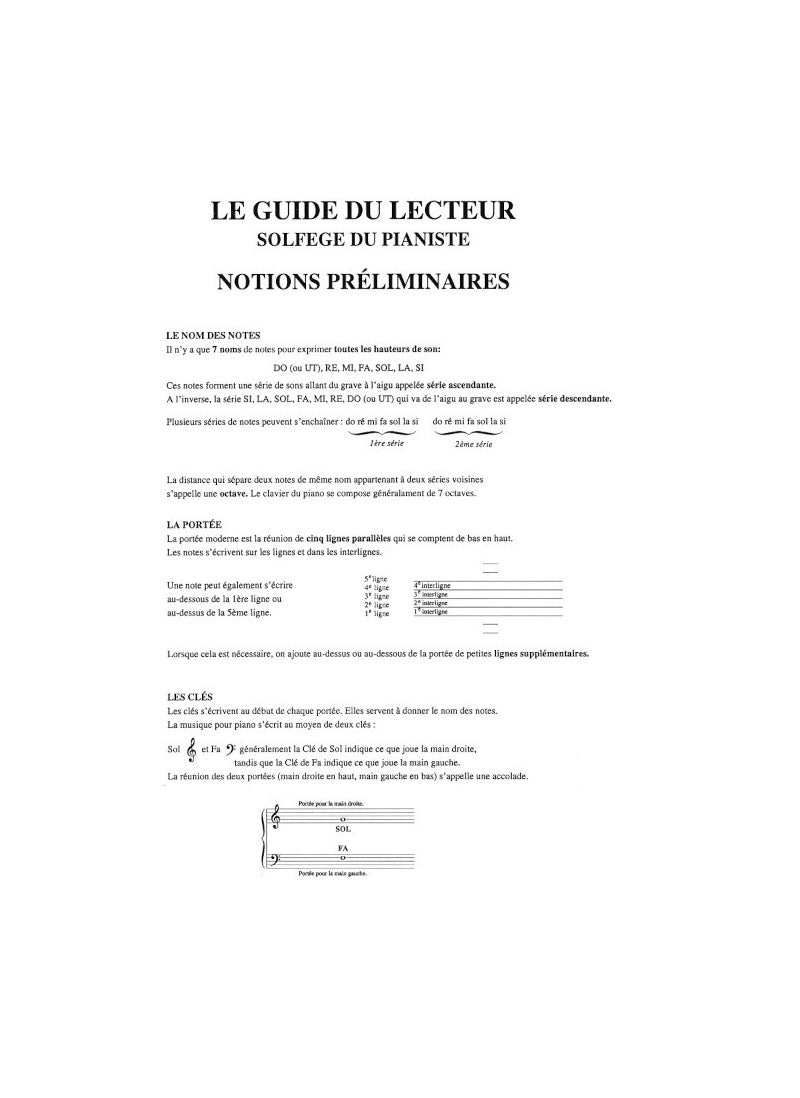 Duvernoy: Le Guide de lecteur, Op. 281 - Volume 1 (152 lessons)