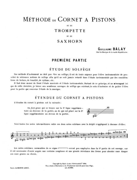 Balay: Complete Cornet Method – Volume 1