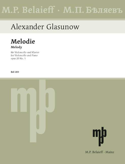Glazunov: Melody, Op. 20, No. 1