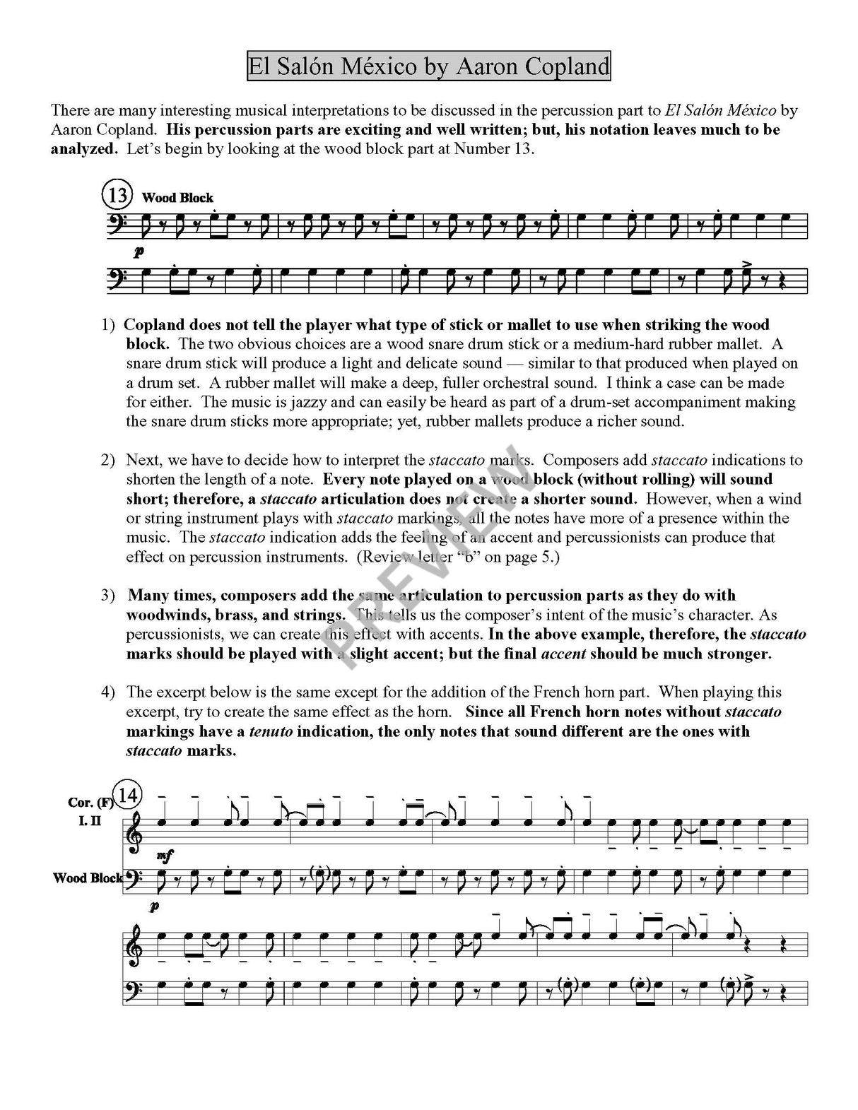 On Musical Interpretation in Percussion Peformance