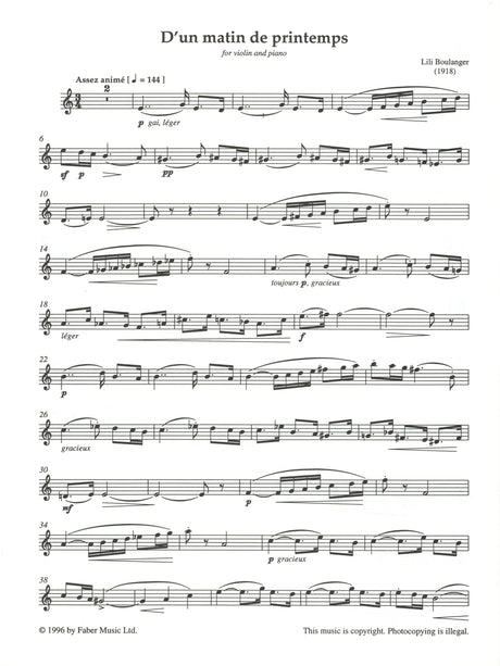 L. Boulanger: D'un matin de printemps