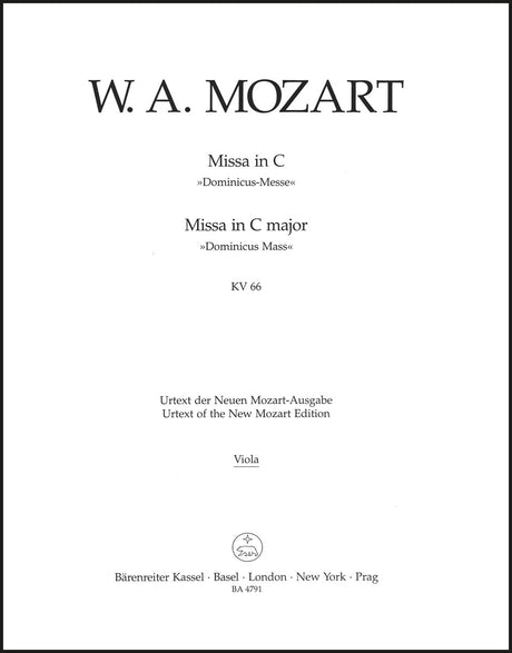 Mozart: Missa in C Major, K. 66