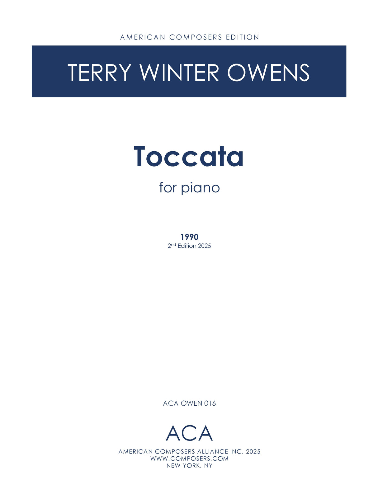 T.W. Owens: Toccata