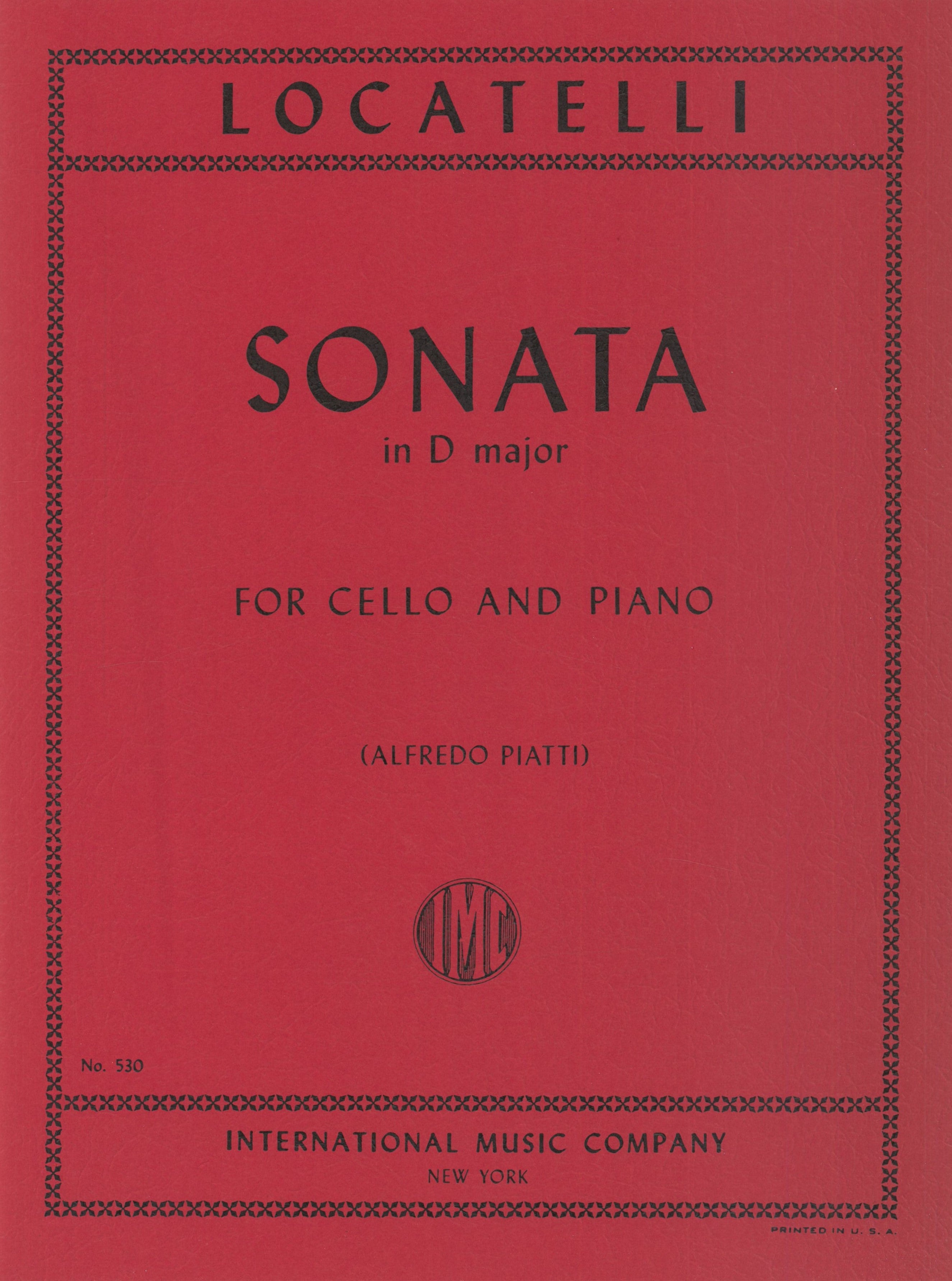 Locatelli: Cello Sonata in D Major – Ficks Music