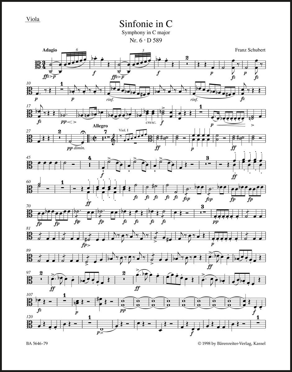Schubert: Symphony No. 6 in C Major, D 589