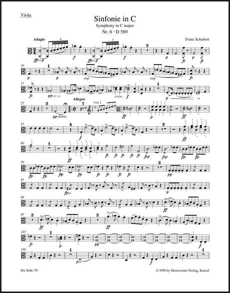 Schubert: Symphony No. 6 in C Major, D 589